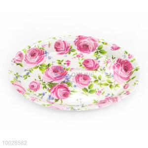 High Quality Rose Pattern Melamine Fruit Plate
