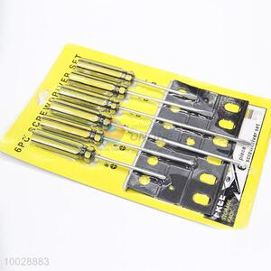 6PC Normal and Cross Screw Driver Suit with Three Size 3/4/6inch