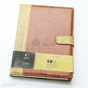 Cheap yellow-brown PU business notebook