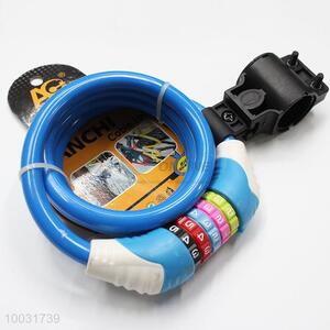 1m blue combination cable bike lock