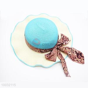 Sky Blue Summer Beach Hats/Wide Brim Straw Hat