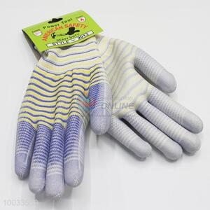 Striped 8 Cun Nylon&PU Antistatic Protective Working/Safety Gloves