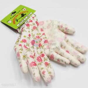 Leopard Print 8 Cun Nylon&PU Antistatic Protective Working/Safety Gloves