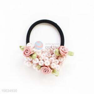 Flower and Pearl Girls Hair Accessories Elastic Hair Band Hair Ring