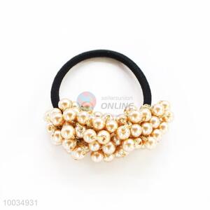 Golden Bead Girls Hair Accessories Elastic Hair Band Hair Ring