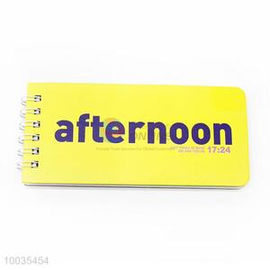 Yellow Cover Afternoon Spiral Binding Notebook/Memo