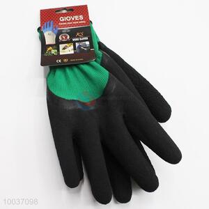 Black&Dark Green 25cm Utility Latex&Nylon Work/Safety Gloves