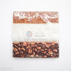 High Quality Coffee Pattern Square Napkin