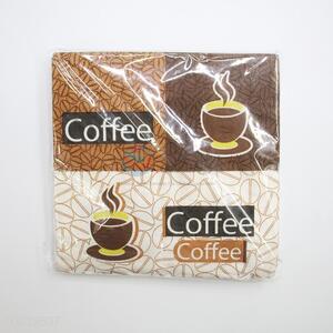 Wholesale Coffee Pattern Square Napkin