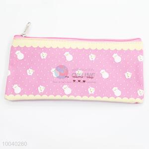 Pink long cotton&jute coin <em>purse</em> change <em>purse</em> pen bag