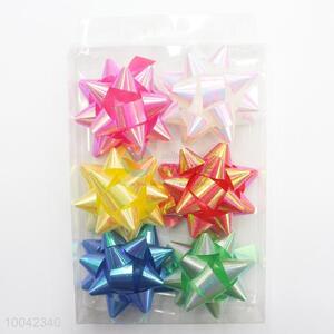 3Inch Hot Sale Cute Colourful Gift Ribbon, Star Bows for Gift Package Decoration
