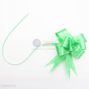 30*48MM Pretty Green Gift Ribbon, Pull Bow with Flowers Pattern