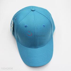 Blue flat peak snapback cap