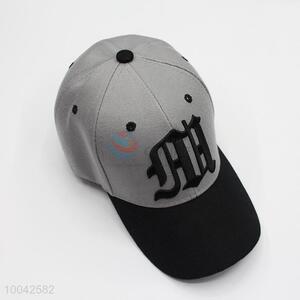 Grey-black embroidery baseball cap