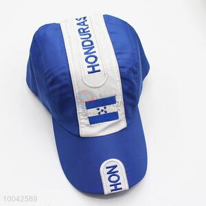 Polyester blue-white embroidery baseball cap/sports cap