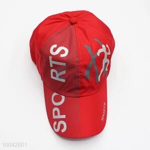 Red flat brim snapback hats and caps
