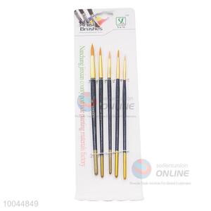 5Pieces/Set Pointed Head Artist Brush, Art Paintbrush with Long Wooden Handle