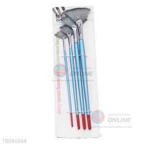 4Pieces/Set Sector Shaped Head Artist Paintbrush with Wooden Handle