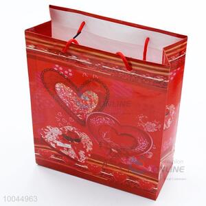Valentine's Day Style Red Heart 32*44*11cm 128 Steel Plate Gift Bag