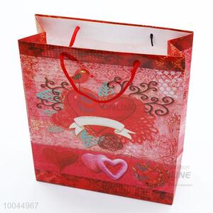 Valentine's Day Style 32*44*11cm 128 Steel Plate Red Heart Gift Bag