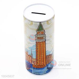 6.5*15CM New arrivals zip-top can shape tinplate money box