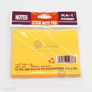 Orange color 76*101mm 3in*4in school&office supplies sticky notes