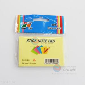 7.6*5.1CM Sticky Note Pad With Colorful Pages/Sticky Notes