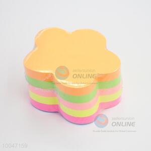 Fluorescent Paper Petal Shape Sticky Note Pad With Colorful Pages/Sticky Notes