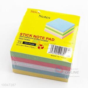 Square Stick Note Pad Office Memo Paper Self-adhesive Sticky Color Note