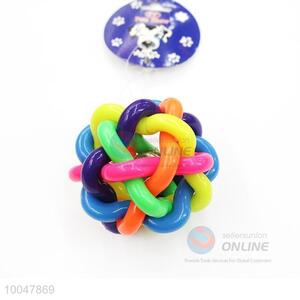 Colorful  Vinyl Ball Pet Toys With Jingle Bell For Dog