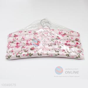 Pink Flower Spong Coated Wooden Hanger/Clothes Rack