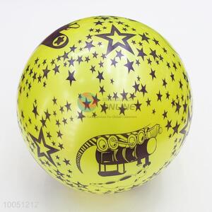 9Inch Funny Yellow Printing Beach Toy PVC Inflatable Beach Ball