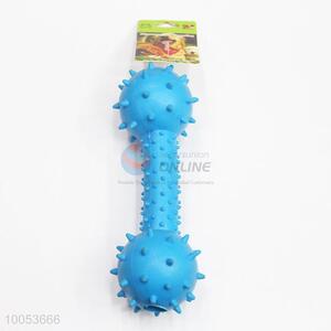 Cheap Pet Dog Toys 15cm Blue Dumbbell Shape TPR Dog Dental Toy