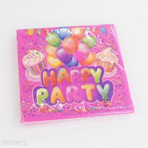 Hot Sale 16.5*16.5CM Disposable Eco-friendly Three-ply Paper Napkins for Kids Party