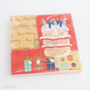 Wholesale 16.5*16.5CM Disposable Eco-friendly Three-ply Paper Napkins for Kids Party