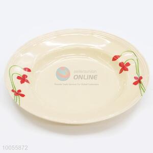 Melamine Plate With Flower Pattern