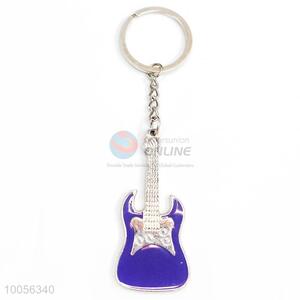 Creative Guitar Shape Alloy Key Chain Silver Gift
