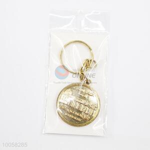 Golden Zinc Alloy Key Ring/Key Chain
