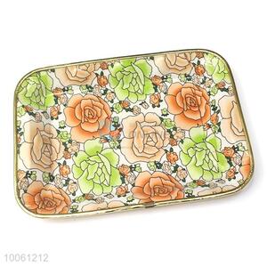 Wholesale printing flower three-pieces set PP tray cup tray