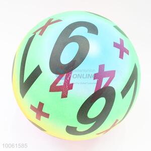 Creative number printed inflatable pvc beach ball