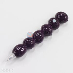 Hot Sale 14*2.5cm Dark Purple Sugar-coated Haw Shaped Ball-point Pen with Magnetic Sticker