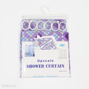 Hot Sale Purple Small Check Dacron Shower <em>Curtain</em>