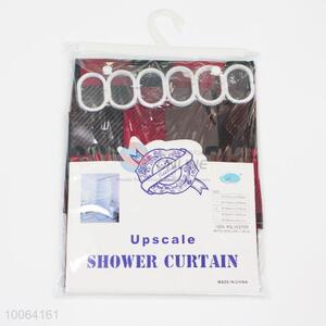 Hot Sale Black And Red Diamonds Pattern Dacron Shower <em>Curtain</em>