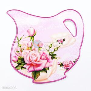 Pink flower tea drink cup mat placemats and coasters