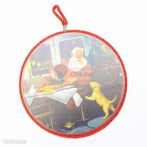 Round Shaped Santa Claus Cup Mat Placemats and Coaster