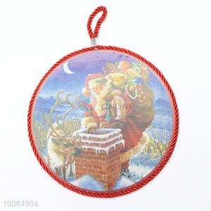 Round shape santa claus pattern cup mat placemats and coasters
