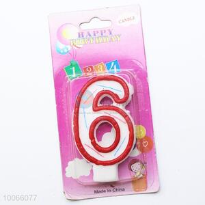 Handmade Wax Figure/Number Candle With Red Edge For Sale