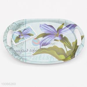 Hot selling flower pattern melamine dessert/food tray