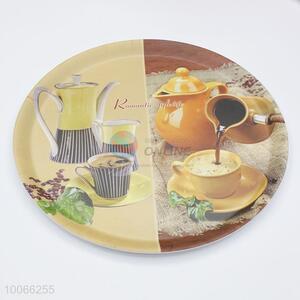 Round Shaped Melamine Plastic Serving Tray