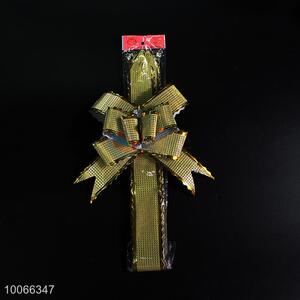 Good quality gold gift wrap pull bow/flower